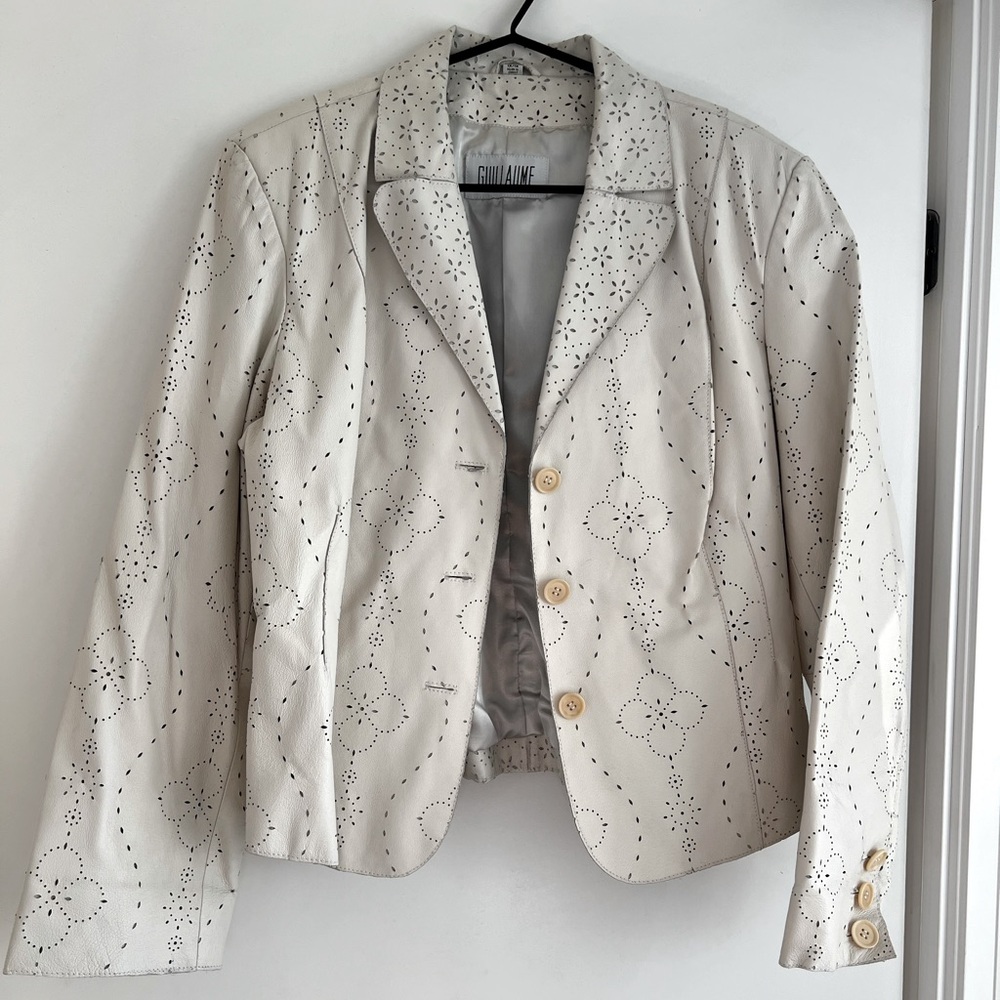 White leather jacket